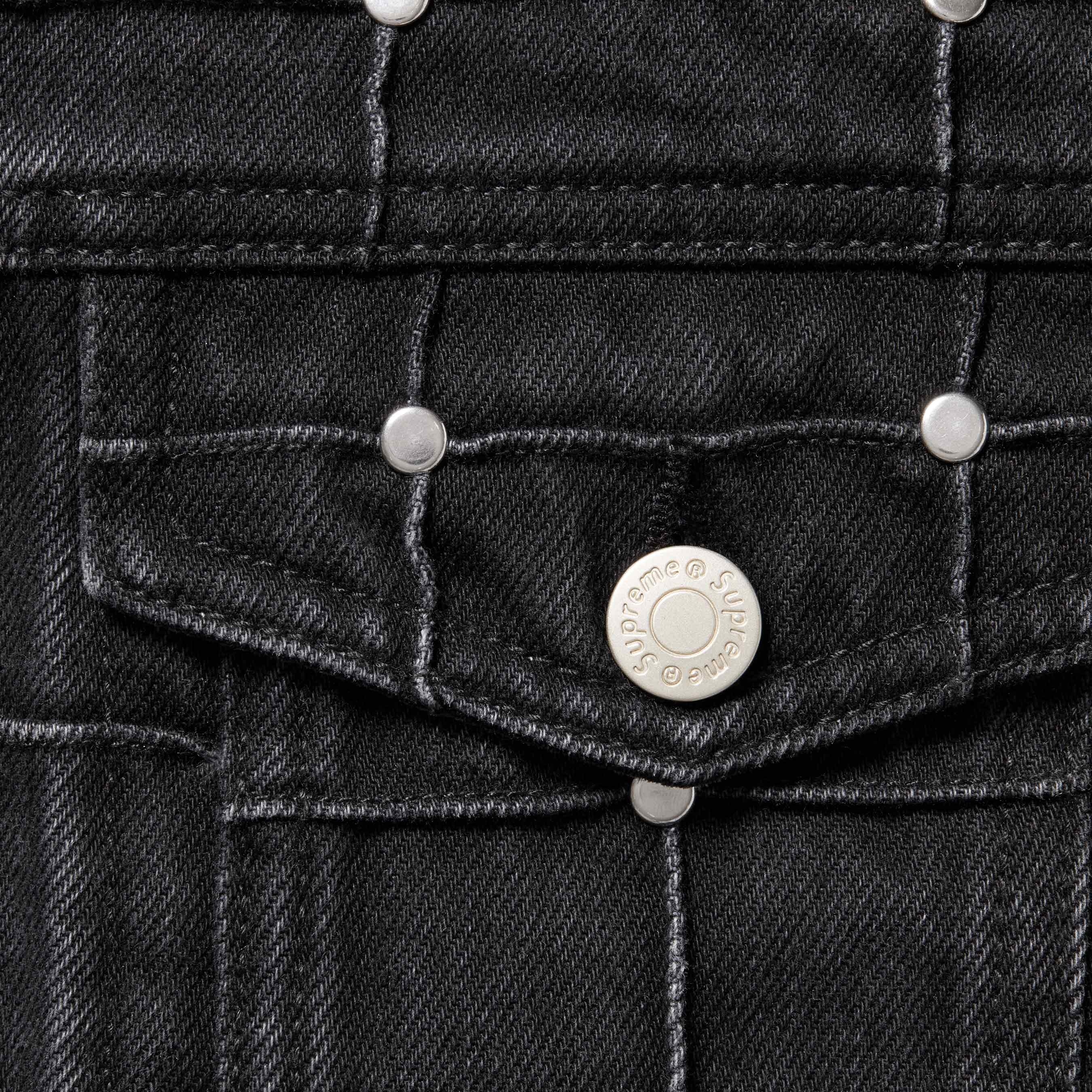 Studded Seam Denim Trucker Jacket view 6